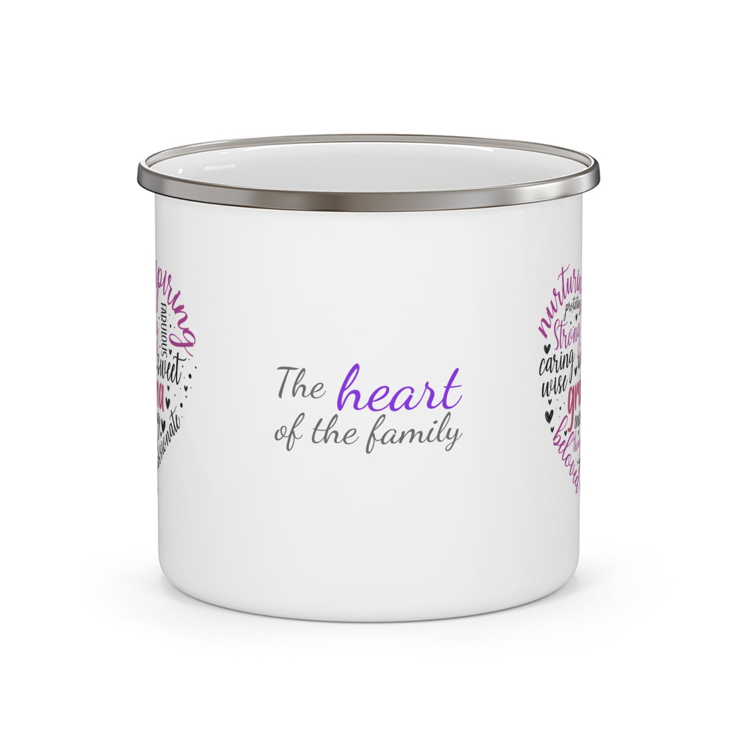 Grandma's Heart of Love | Enamel Camping Mug