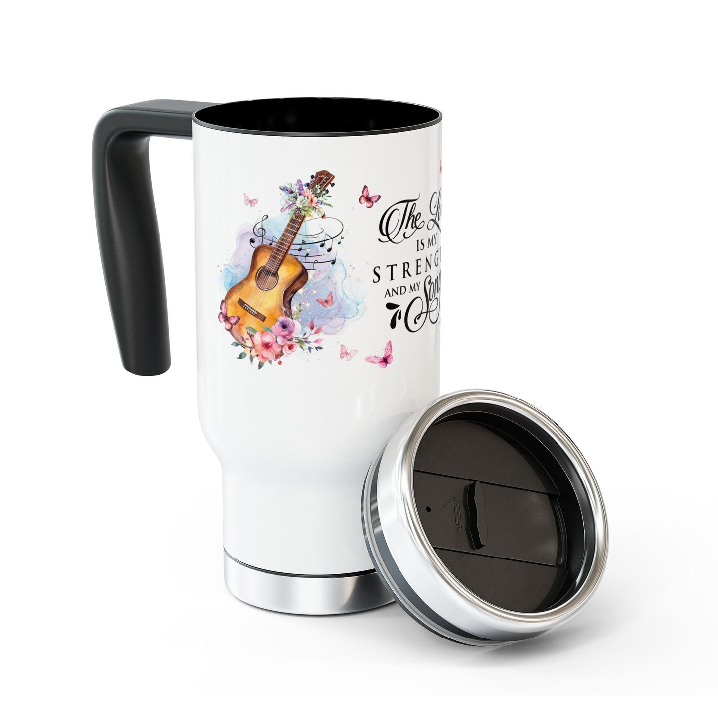 Melodic Faith Inspiration | Stainless Steel Travel Mug with Handle