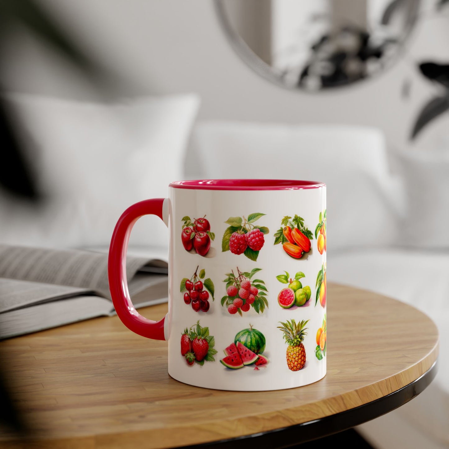 Fruits of the Earth | Accent Mug (Small) (Light Green/Red/Yellow)