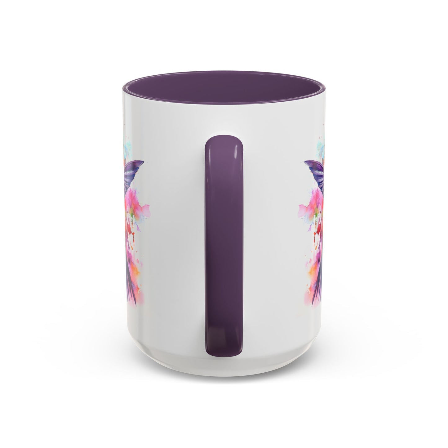 Hummingbird · Personalize It! With Your Name | Accent Mug (Small/Medium) (Black, Light Blue, Navy, Orange, Pink, Purple, Red, Yellow)