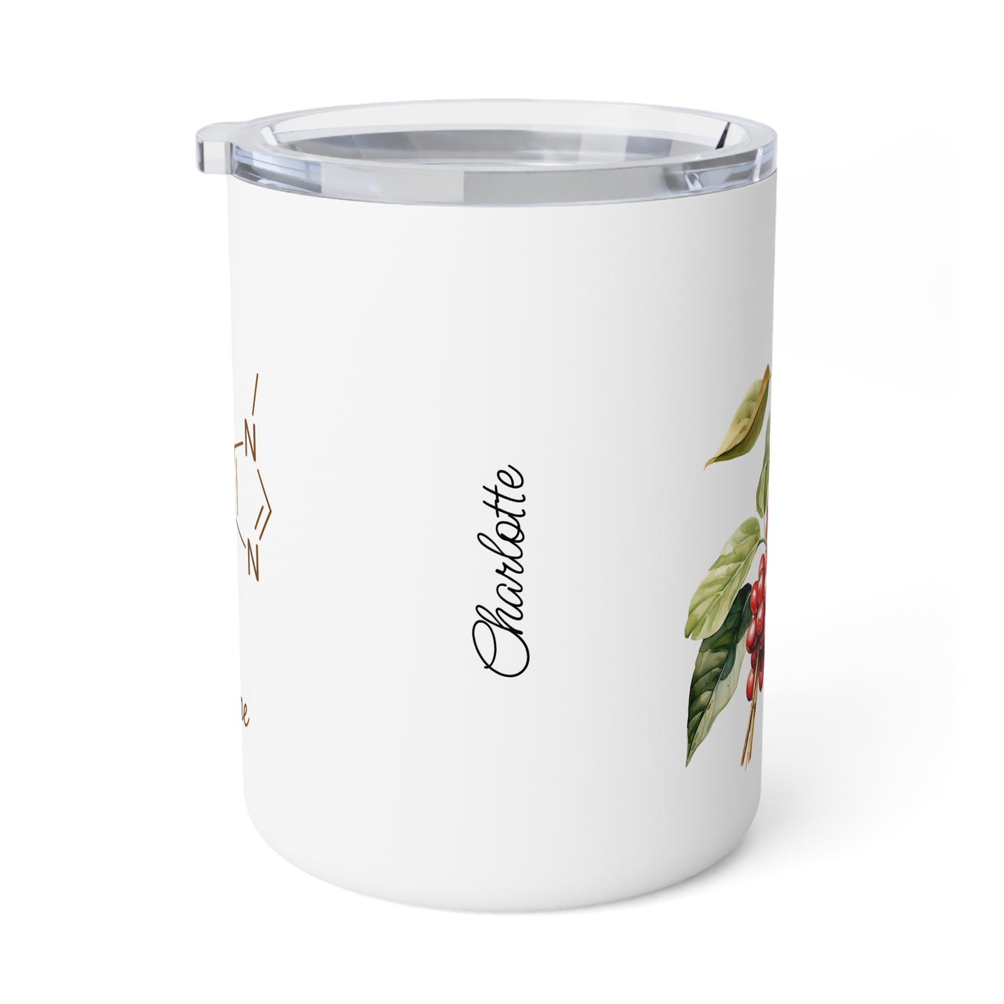 Caffeine Chemical Formula: Personalize It! Your Name Your Font | Insulated Coffee Mug