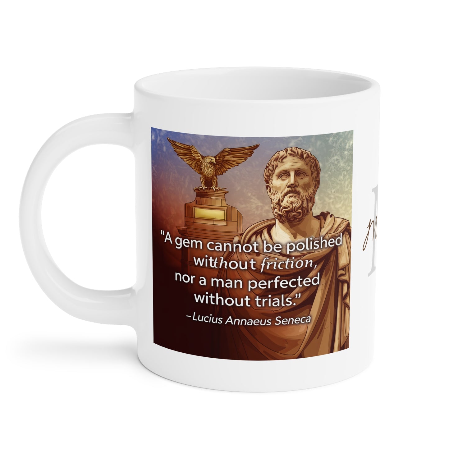 Stoicism The Perfected Man: Personalize It! Your Name | Ceramic Mug (Large)