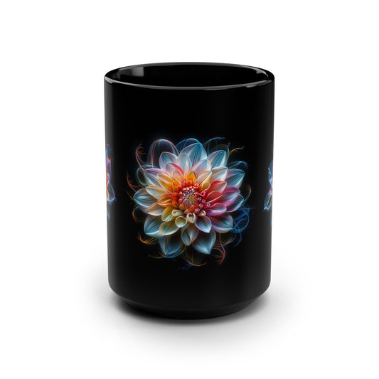 Flor de Seda, Black Mug (Medium)