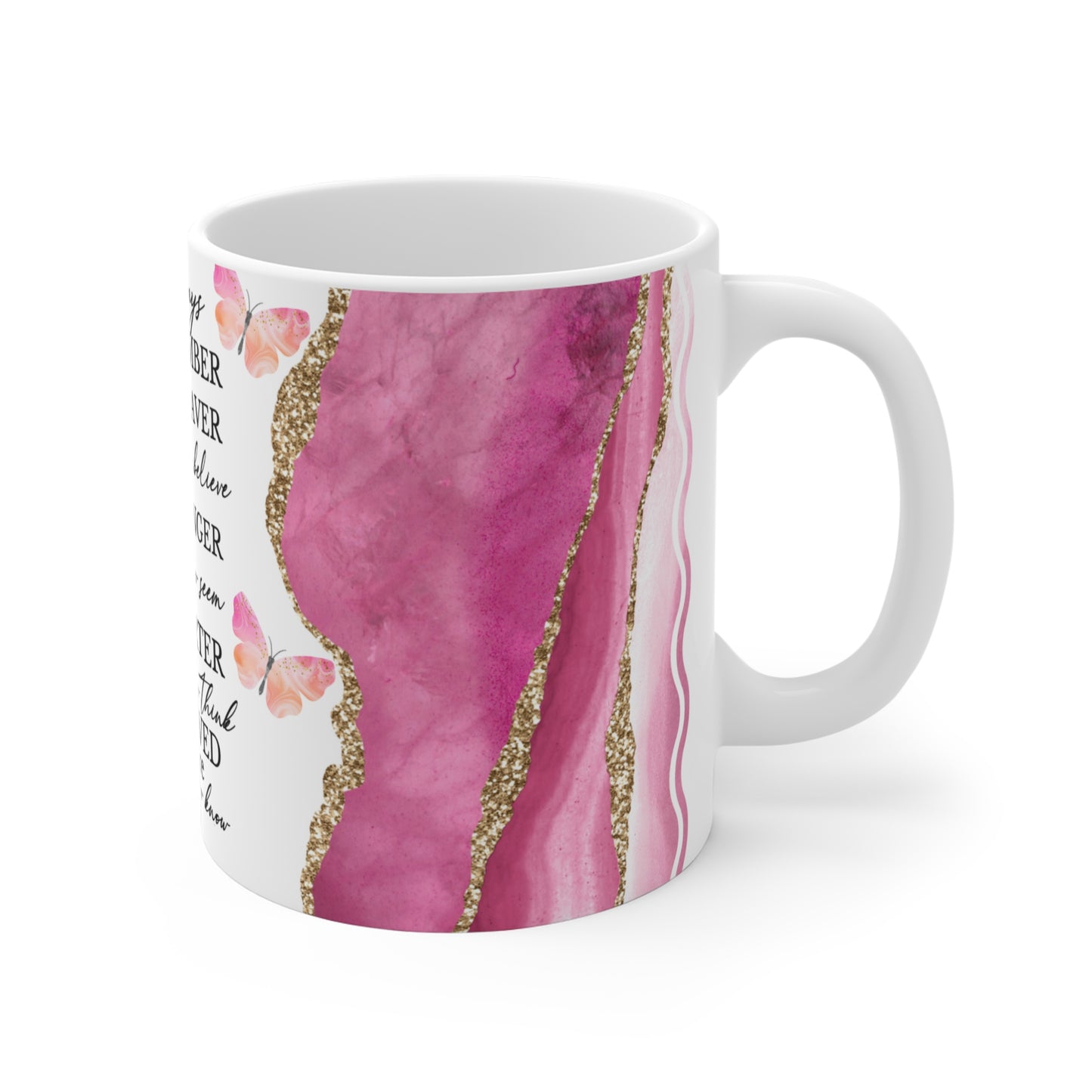 Pink Gold Quote | Ceramic Mug (Small/Medium)