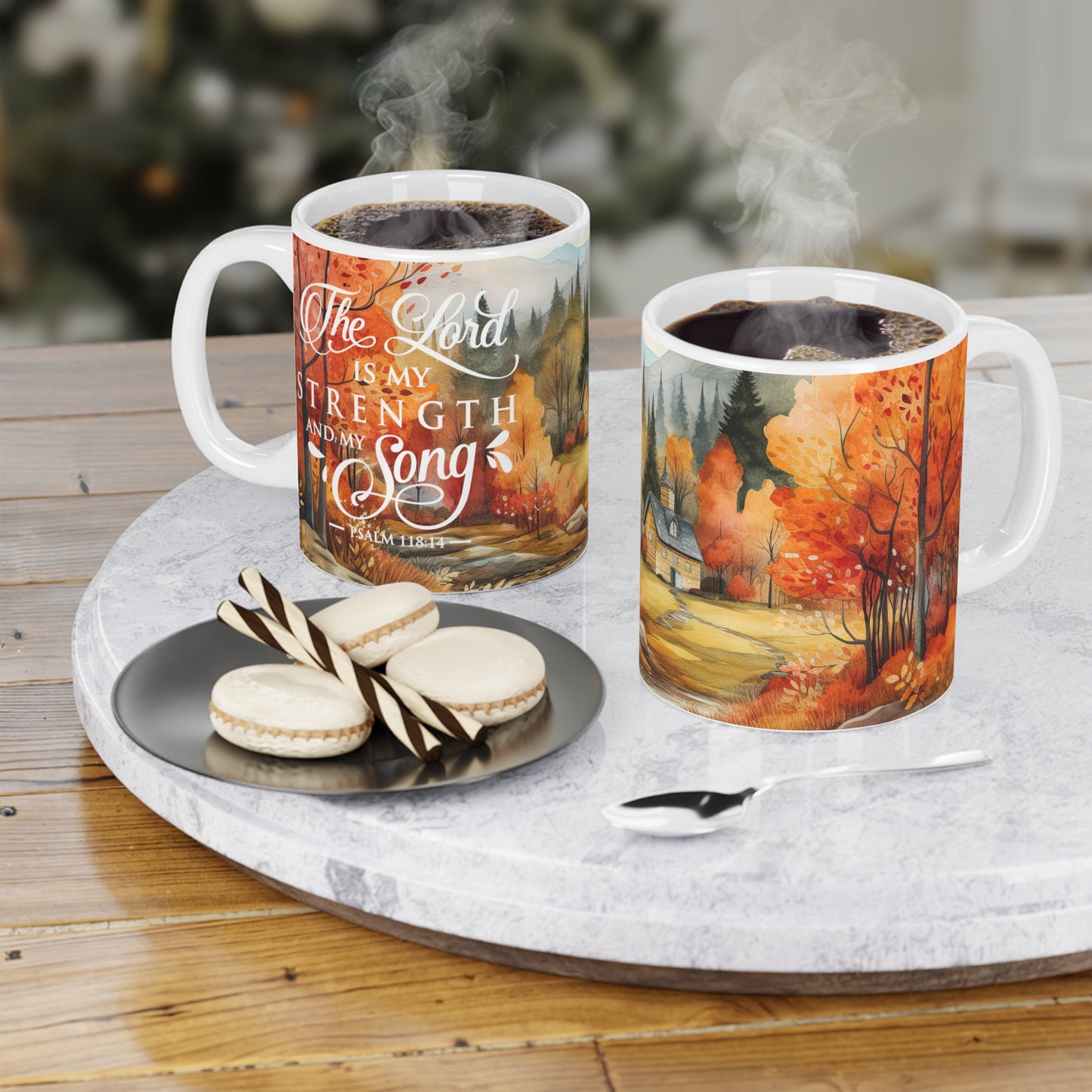 Autumn Passage: The Lord Is My Strength | Ceramic Mug (Small/Medium/Large).