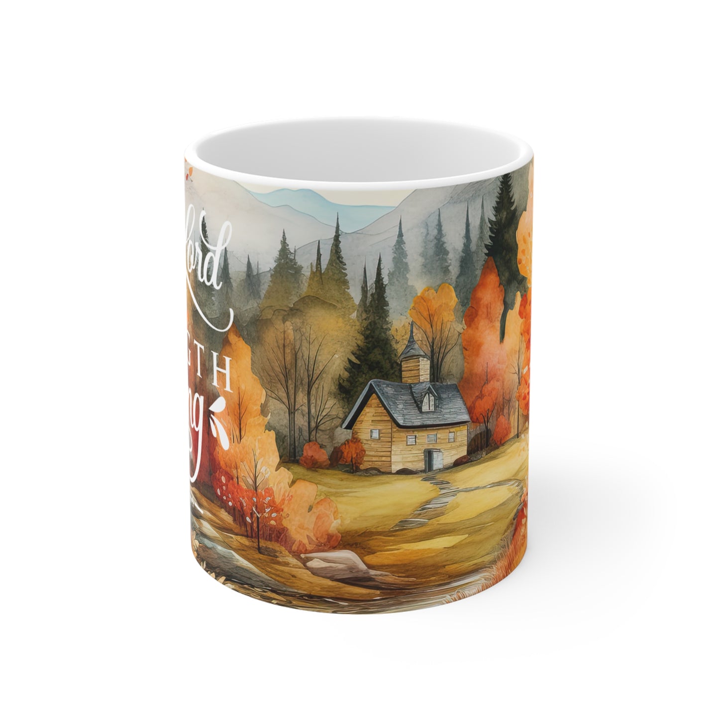 Autumn Passage: The Lord Is My Strength | Ceramic Mug (Small/Medium/Large).