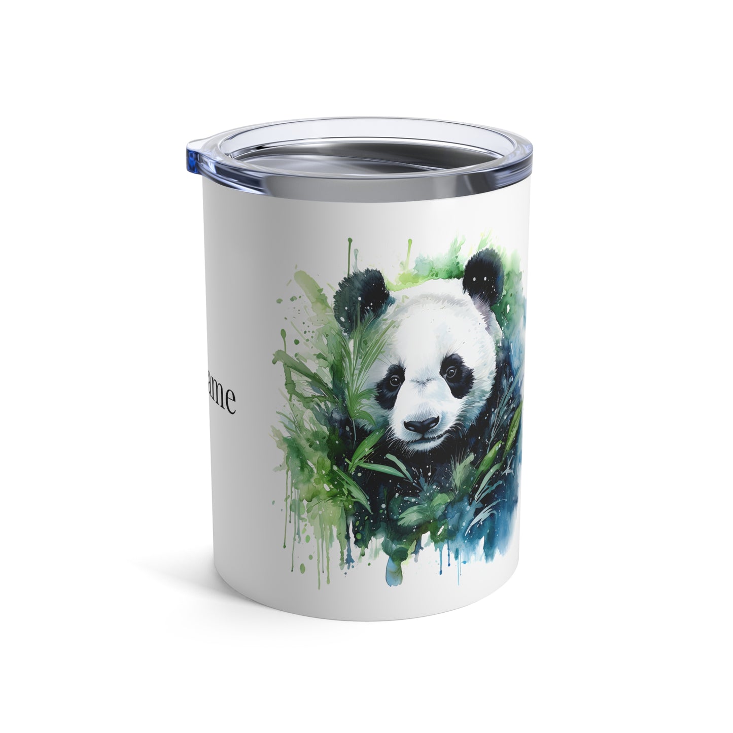 Watercolor Panda Spirit: Personalize It! Your Name and Font | Small Tumbler 🇺🇸🇨🇦