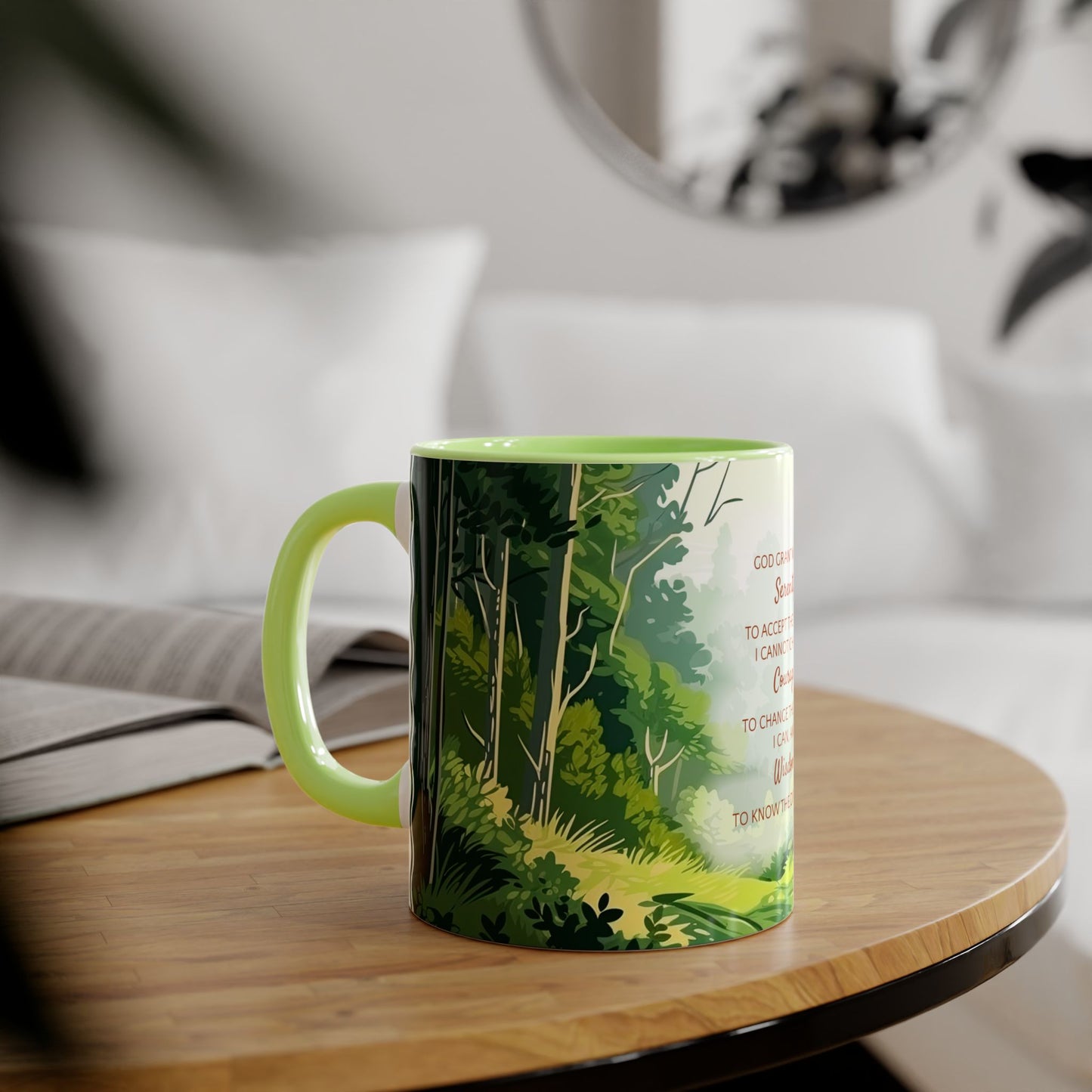 Serenity Forest Wisdom | Accent Mug (Small) (Light Green)