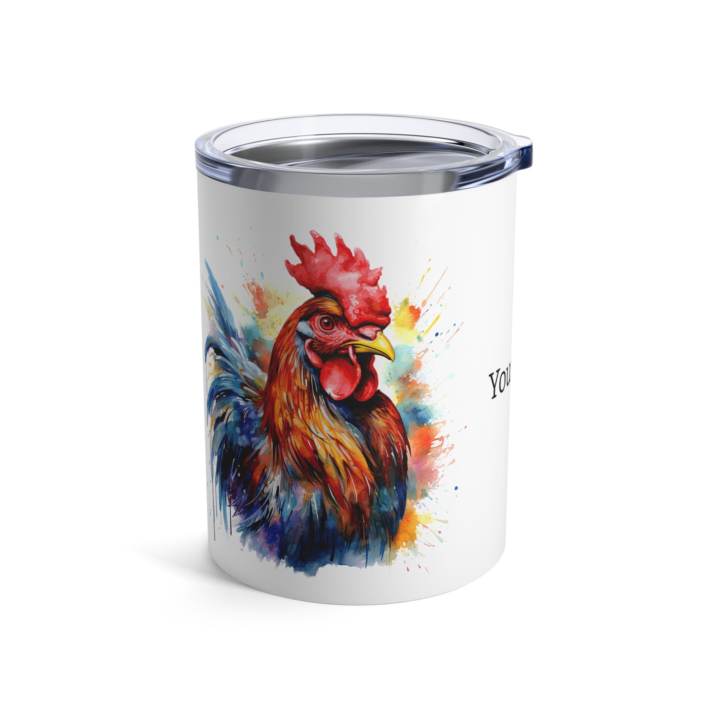 Majestic Rooster: Personalize It! Your Name and Font | Small Tumbler 🇺🇸🇨🇦