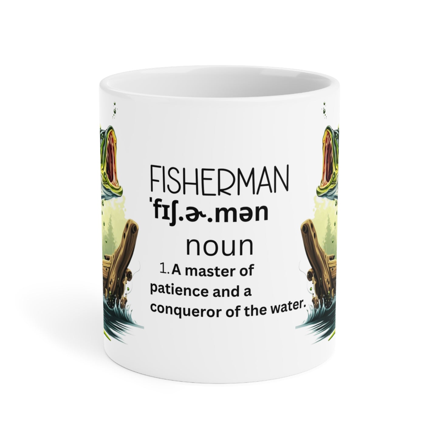 Fisherman.. A Master of Patience and a Conqueror of the Water | Ceramic Mug (Large)