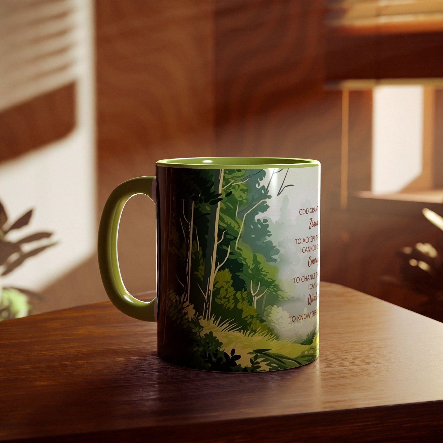 Serenity Forest Wisdom | Accent Mug (Small) (Light Green)