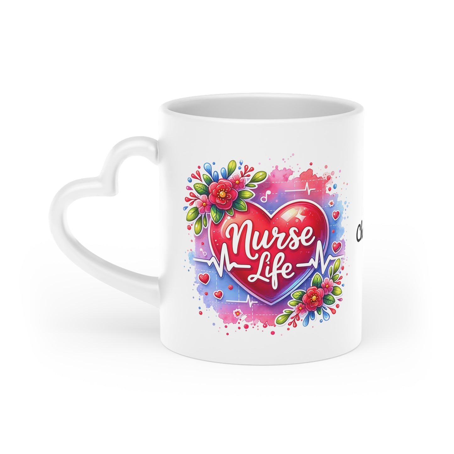 Nurse Life: Personalize It! Your Name | Heart-Shaped Mug