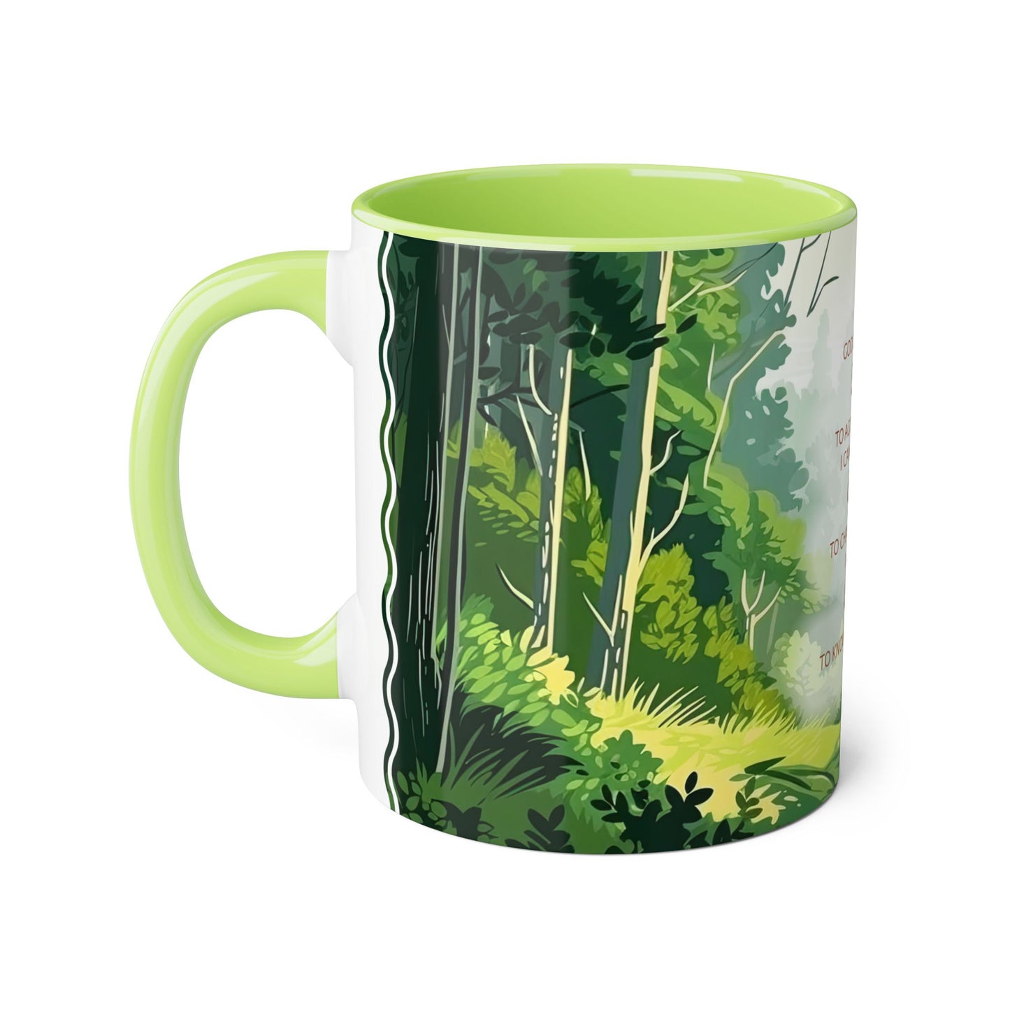 Serenity Forest Wisdom | Accent Mug (Small) (Light Green)