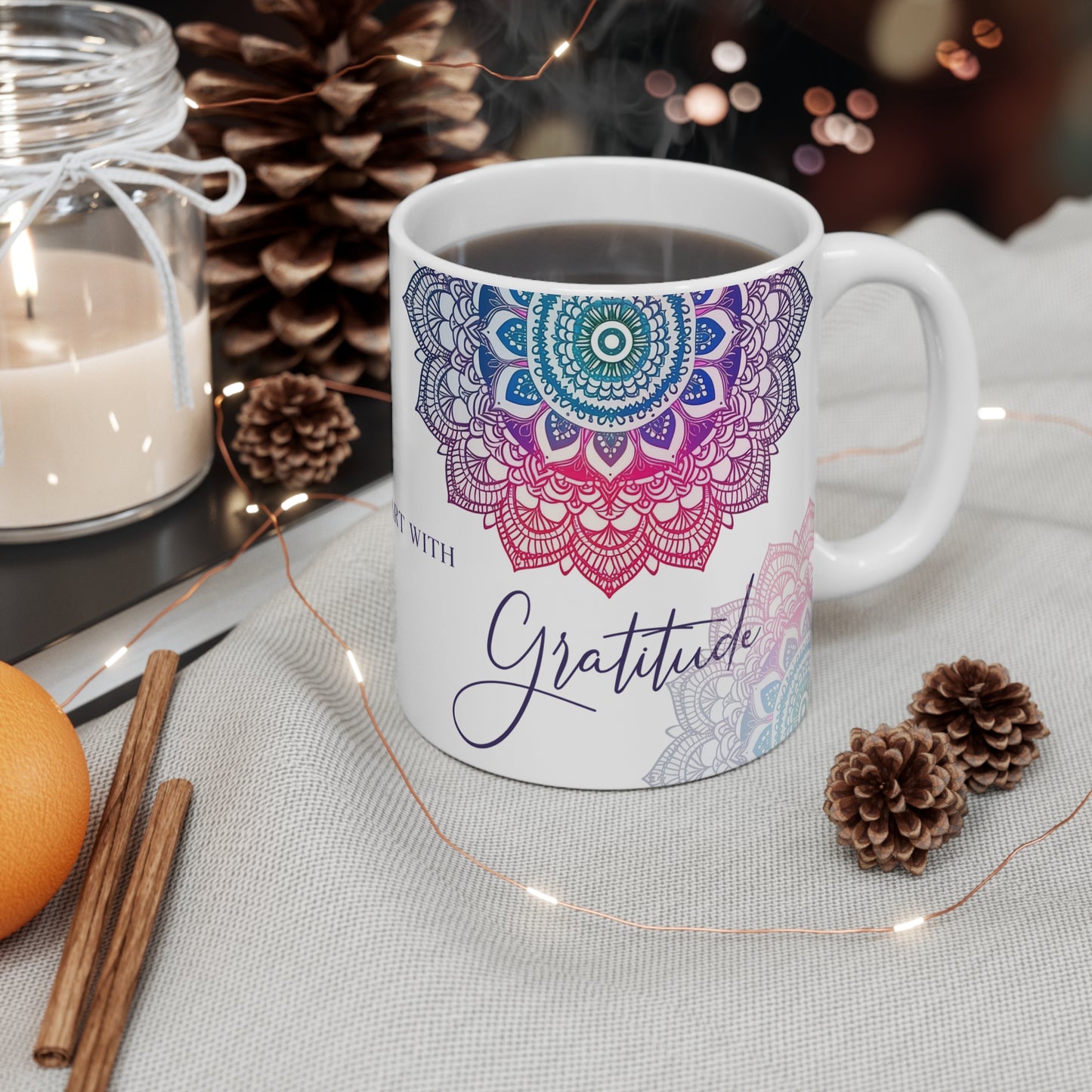 Gratitude Mandala | Ceramic Mug (Small)