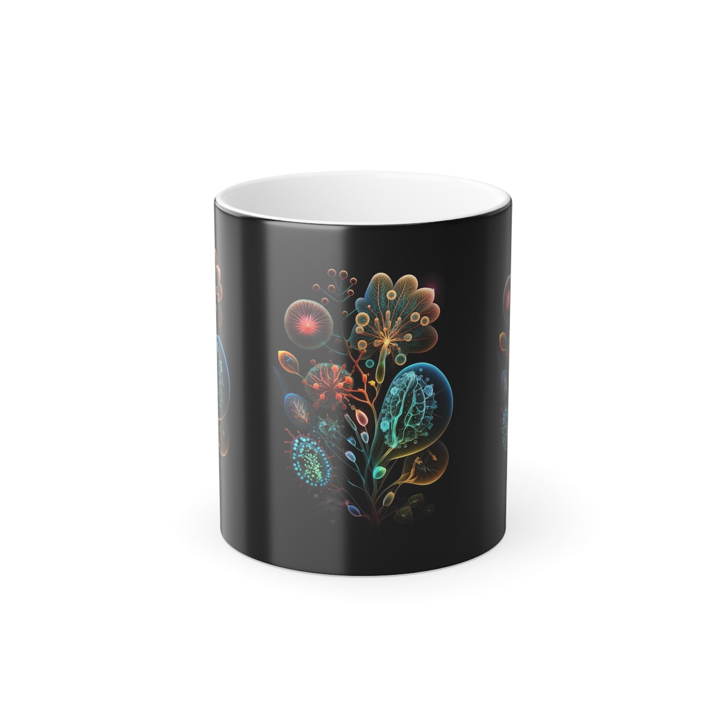 Neon Floral Amoeba 2, Magic Mug (Small)