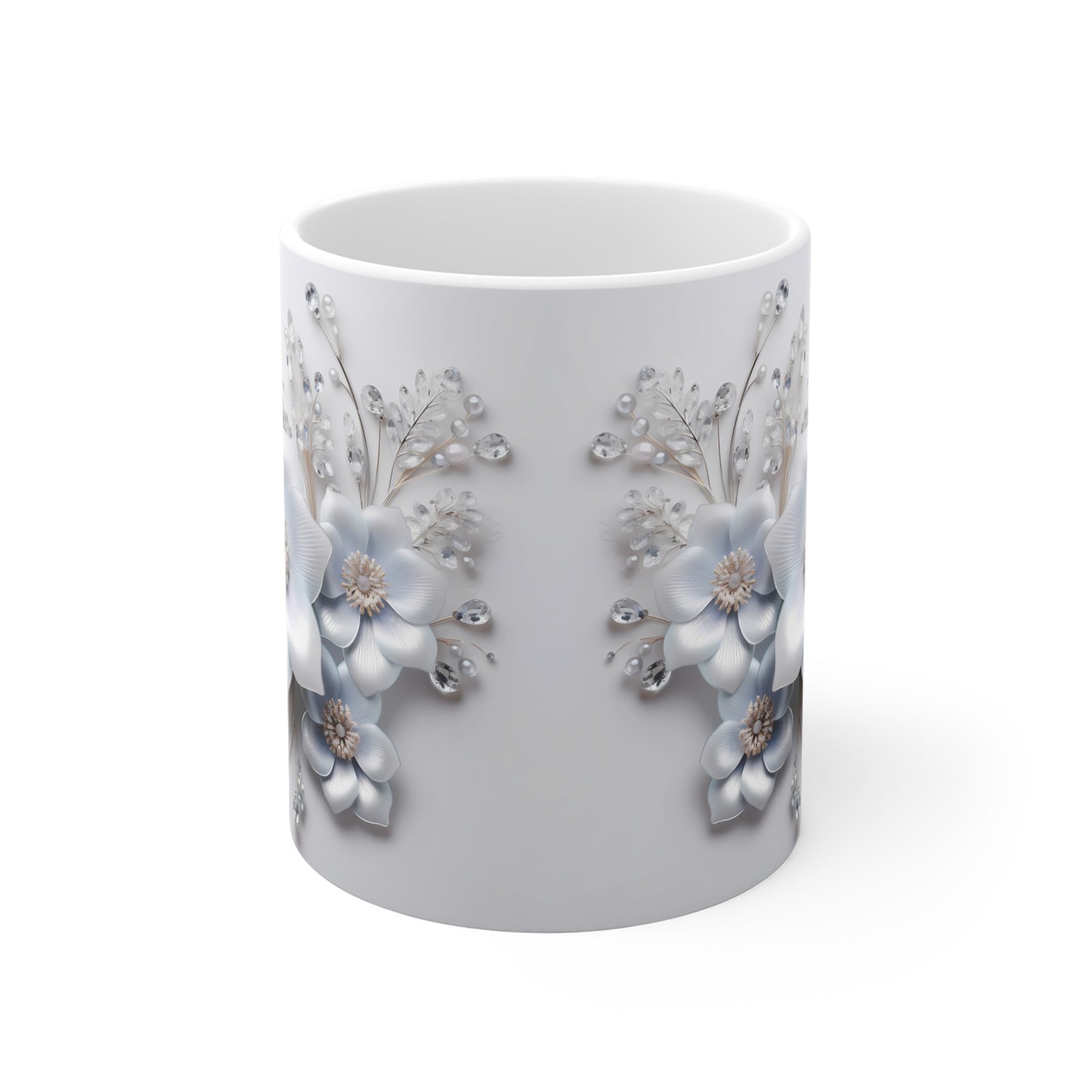 Flores Blancas | Ceramic Mug (Small/Medium).