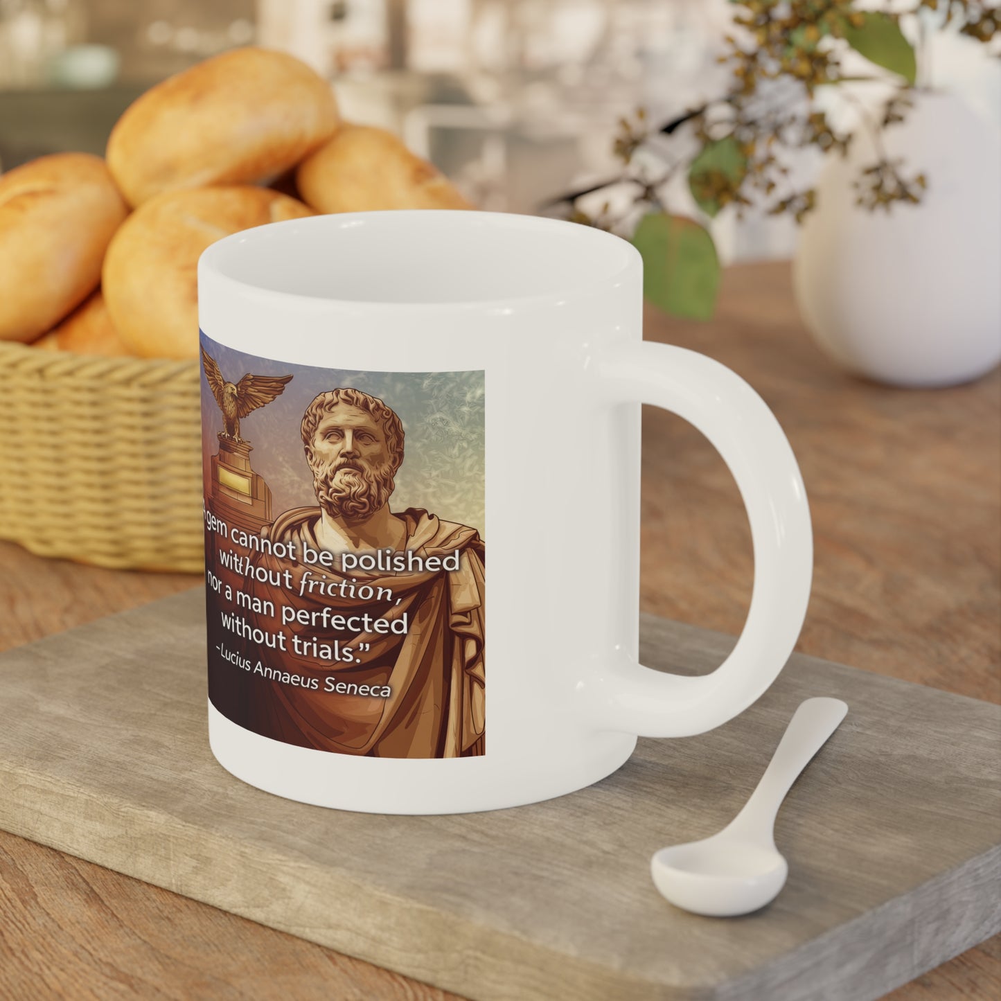 Stoicism: The Perfected Man · Personalize It! Your Name | Ceramic Mug (Large).