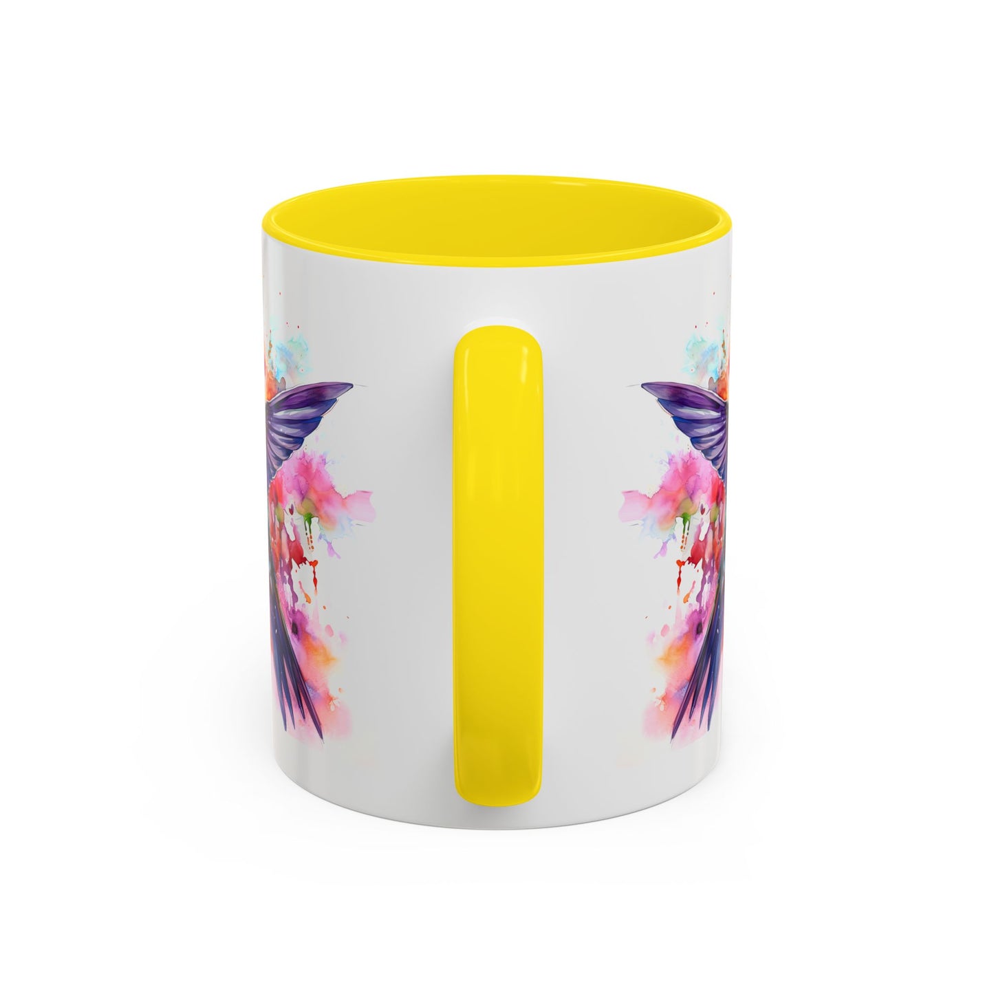 Hummingbird · Personalize It! With Your Name | Accent Mug (Small/Medium) (Black, Light Blue, Navy, Orange, Pink, Purple, Red, Yellow)