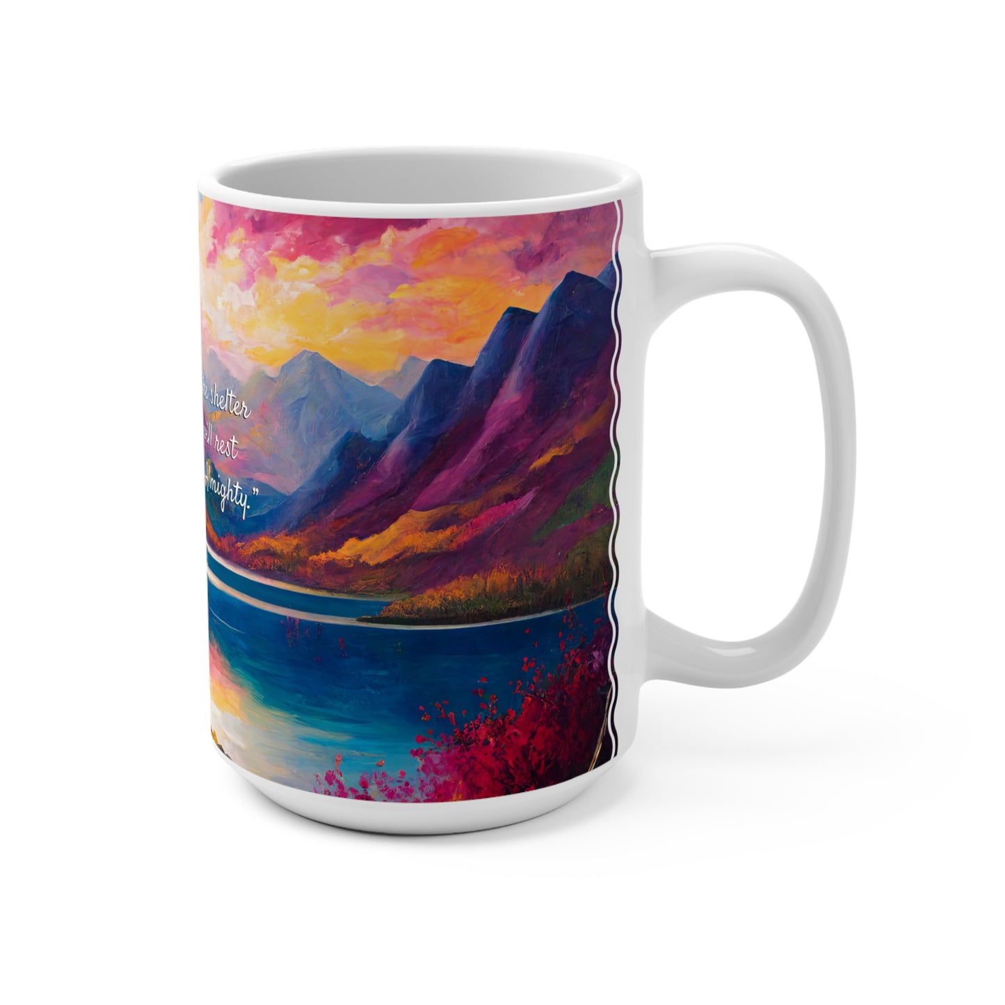 Autumn Lake · Psalm 91 | Ceramic Mug (Medium)