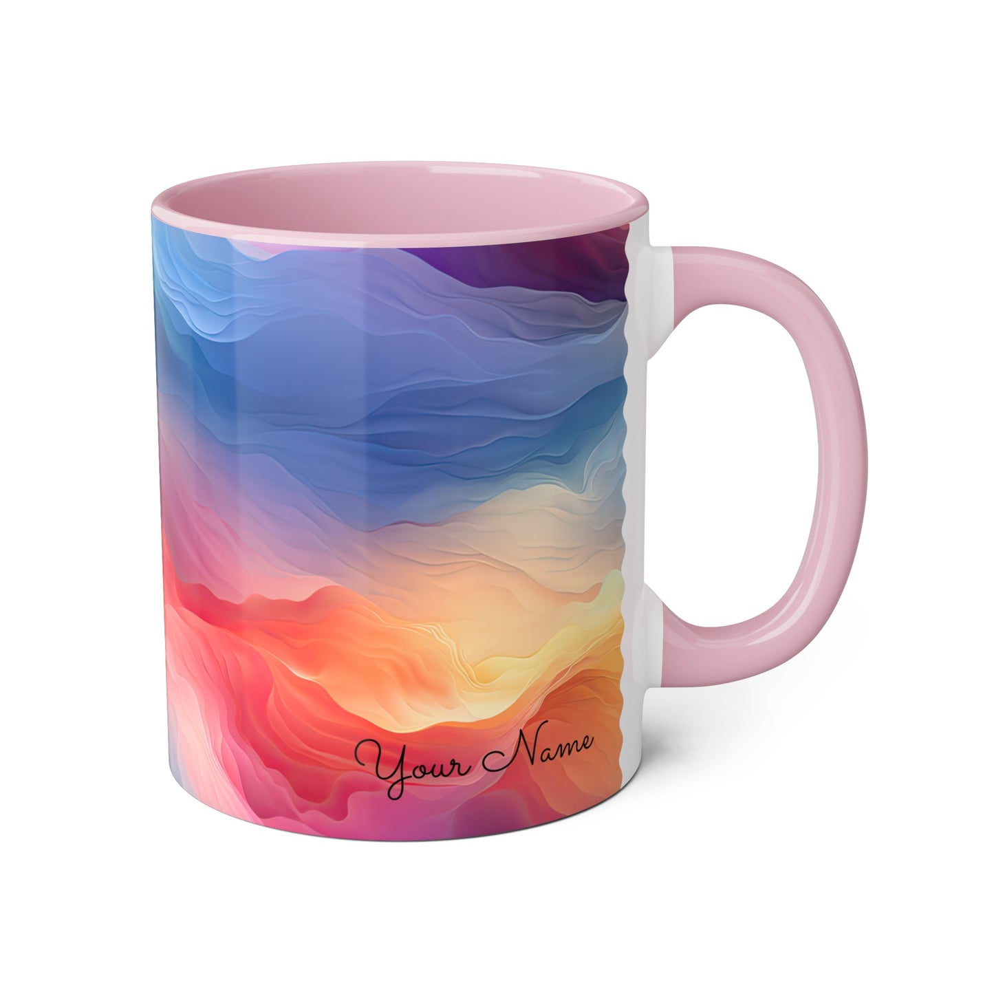 Crystal Clouds, Personalize It! Your Name, Accent Mug (Small) (Pink/Red)