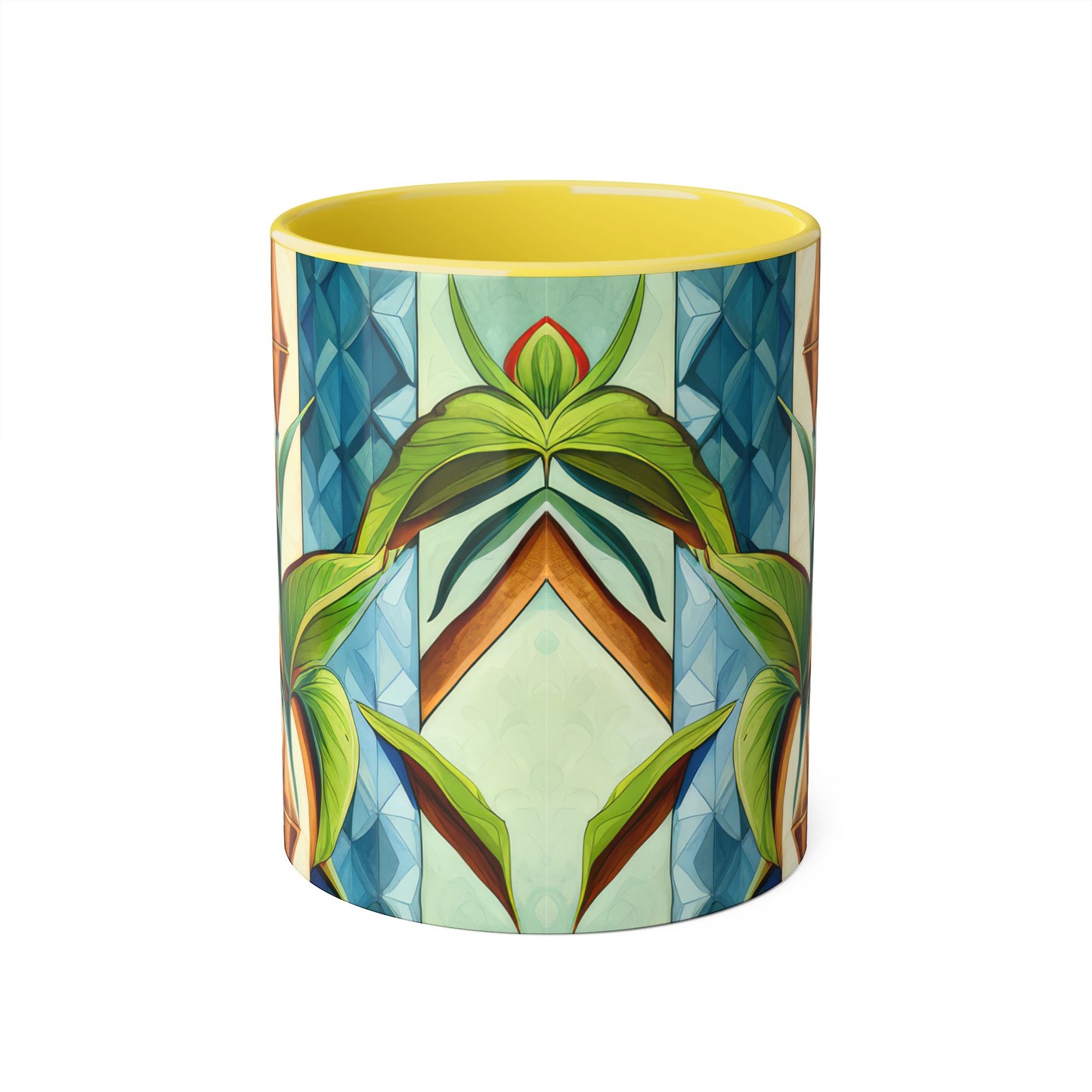 Emerald Nouveau | Accent Mug (Small) (Light Green/Yellow)