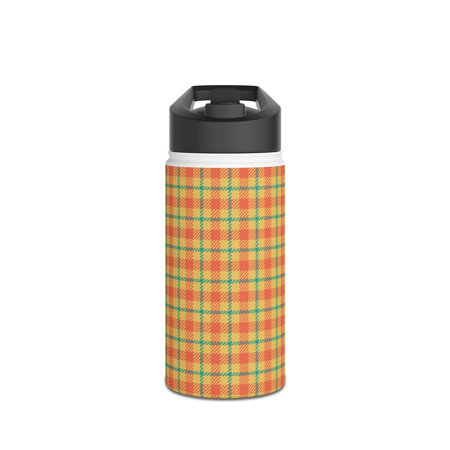 Citrus Plaid | Stainless Steel Water Bottle Standard Lid (Small/Medium)