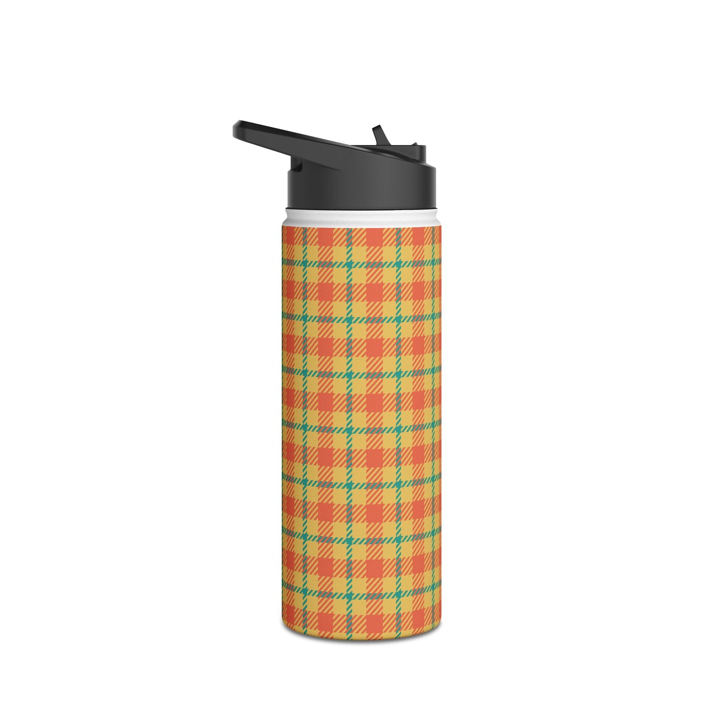 Citrus Plaid | Stainless Steel Water Bottle Standard Lid (Small/Medium)