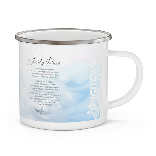 The Lord's Prayer and The Serenity Prayer | Enamel Camping Mug