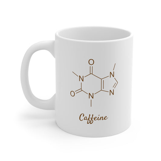 Caffeine Chemical Formula, Ceramic Mug (Small/Medium/Large)