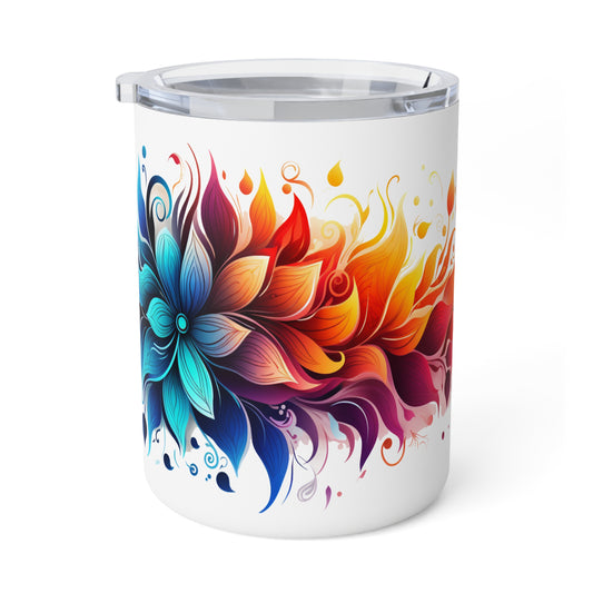 Vibrant Bloom Spectrum: Personalize It! Your Name, Your Font | Insulated Coffee Mug