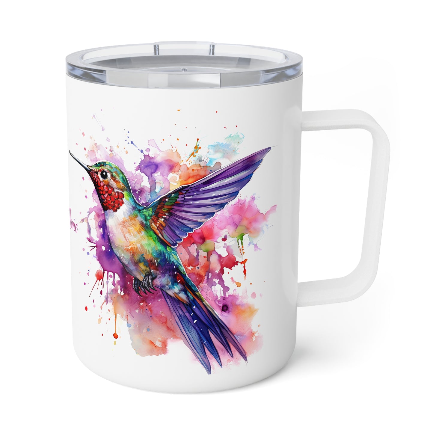 Hummingbird, Personalize It! Your Name Your Font, Insulated Coffee Mug