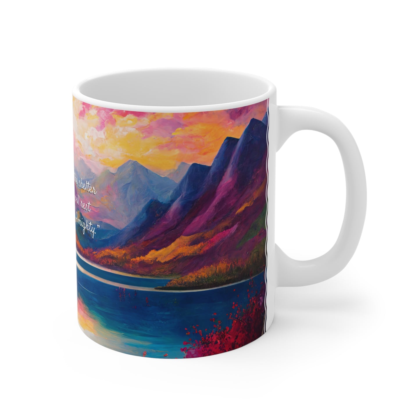 Autumn Lake · Psalm 91 | Ceramic Mug (Small)