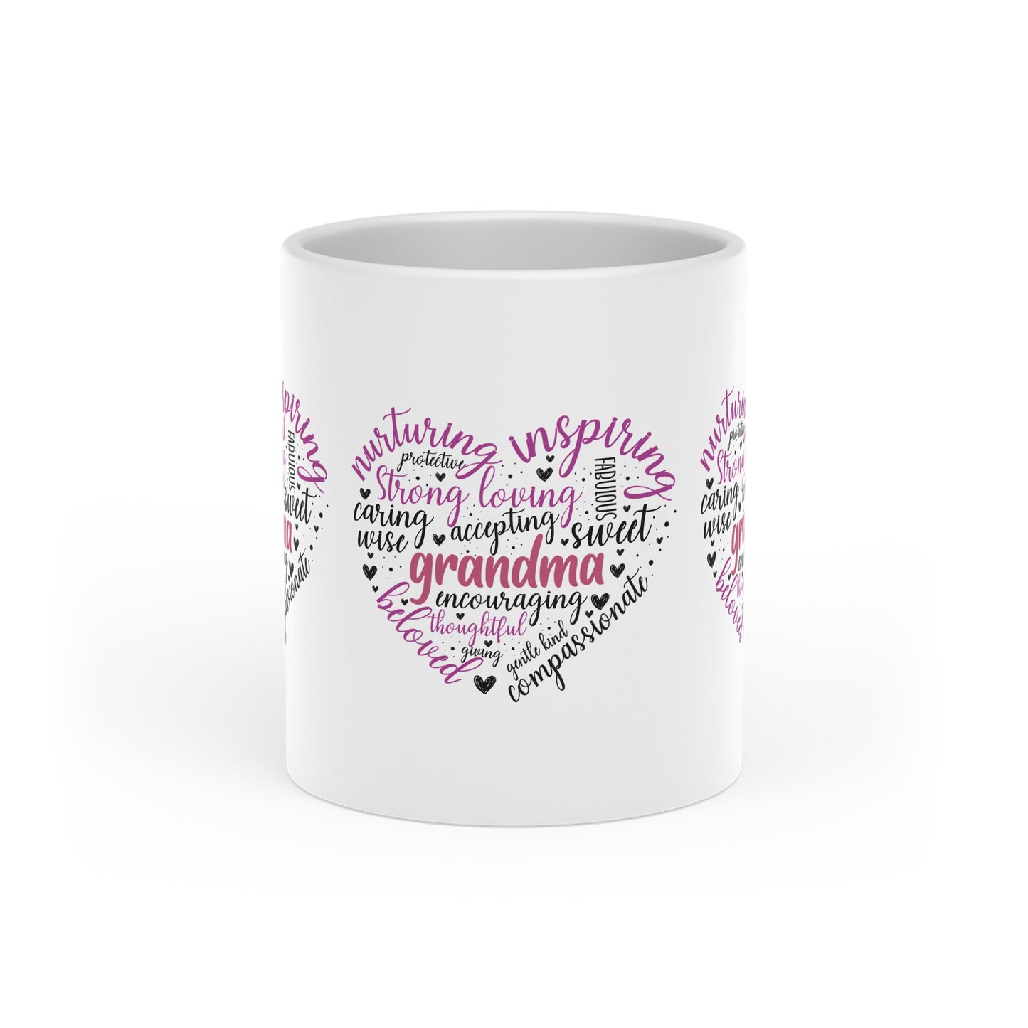 Grandma's Heart of Love | Heart-Shaped Mug