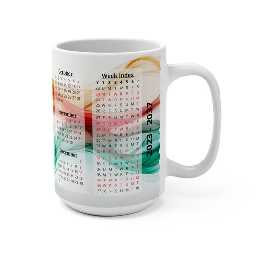 Seta Italiana · Calendar Mugs: 15-Year Calendar 2023 to 2037 | Ceramic Mug (Medium)