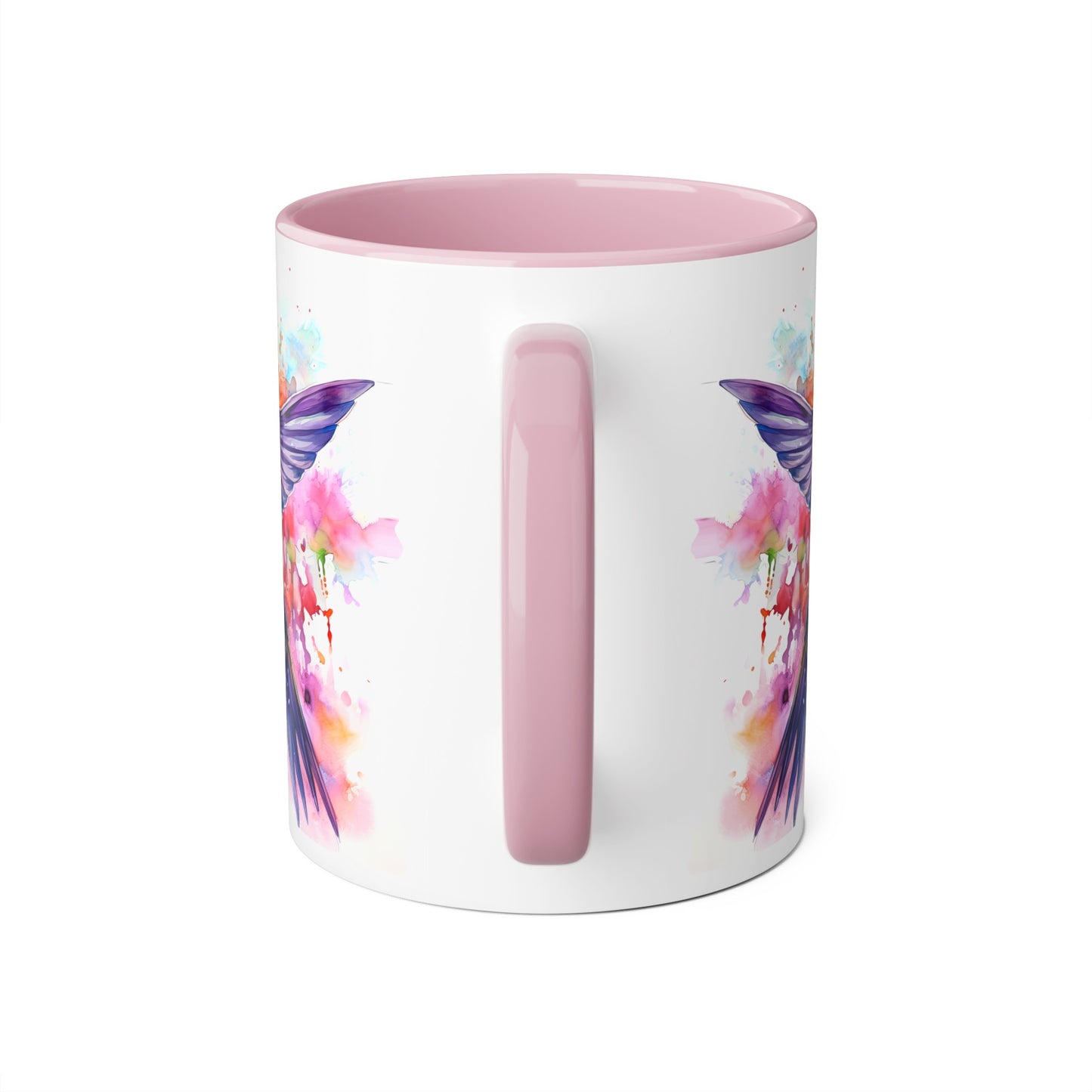 Hummingbird, Personalize It! Your Name Your Font, Accent Mug (Small) (Black/Blue/Light Green/Pink/Red/Yellow)