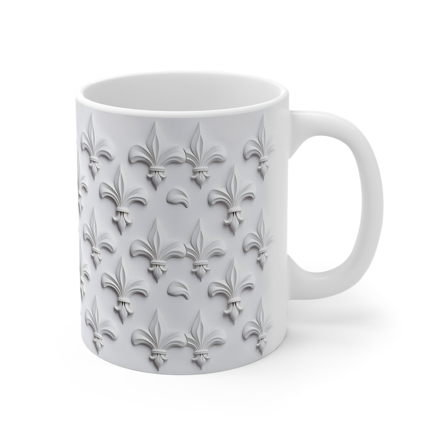 Fleur de Lys Relief | Ceramic Mug (Small).