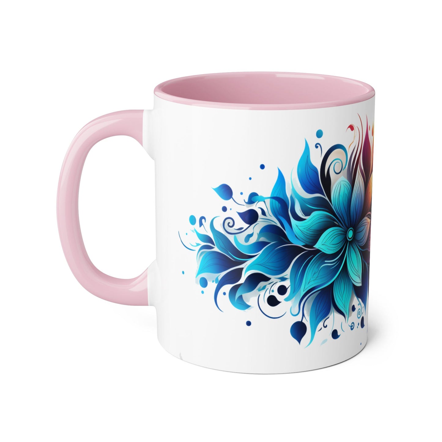 Vibrant Bloom Spectrum | Accent Mug (Small) (Black/Blue/Light Green/Pink/Red/Yellow).