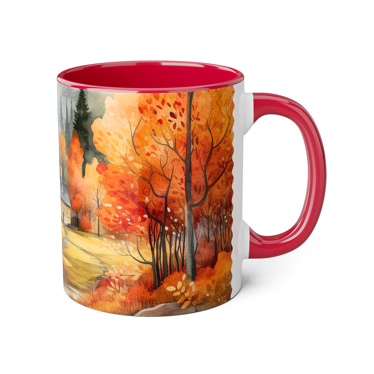 Autumn Passage: The Lord Is My Strength | Accent Mug (Small) (Red/Yellow).