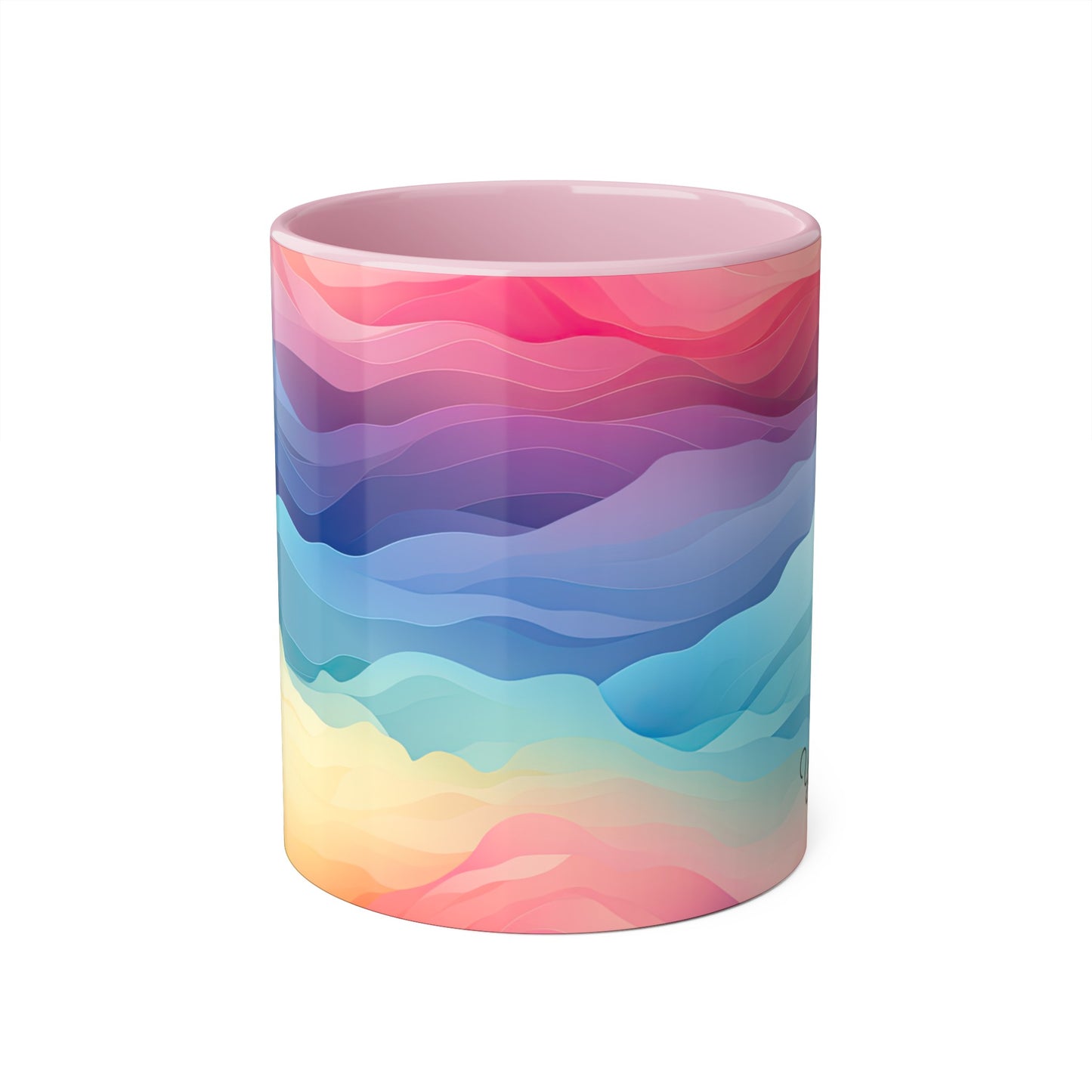 Colors of the Wind, Personalize It! Your Name, Accent Mug (Small) (Pink/Red)