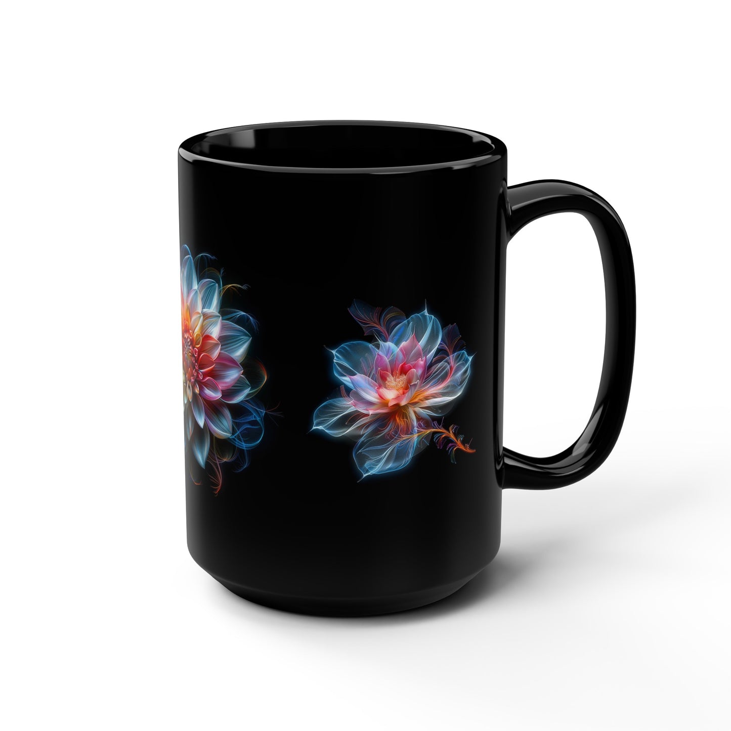 Flor de Seda, Black Mug (Medium)