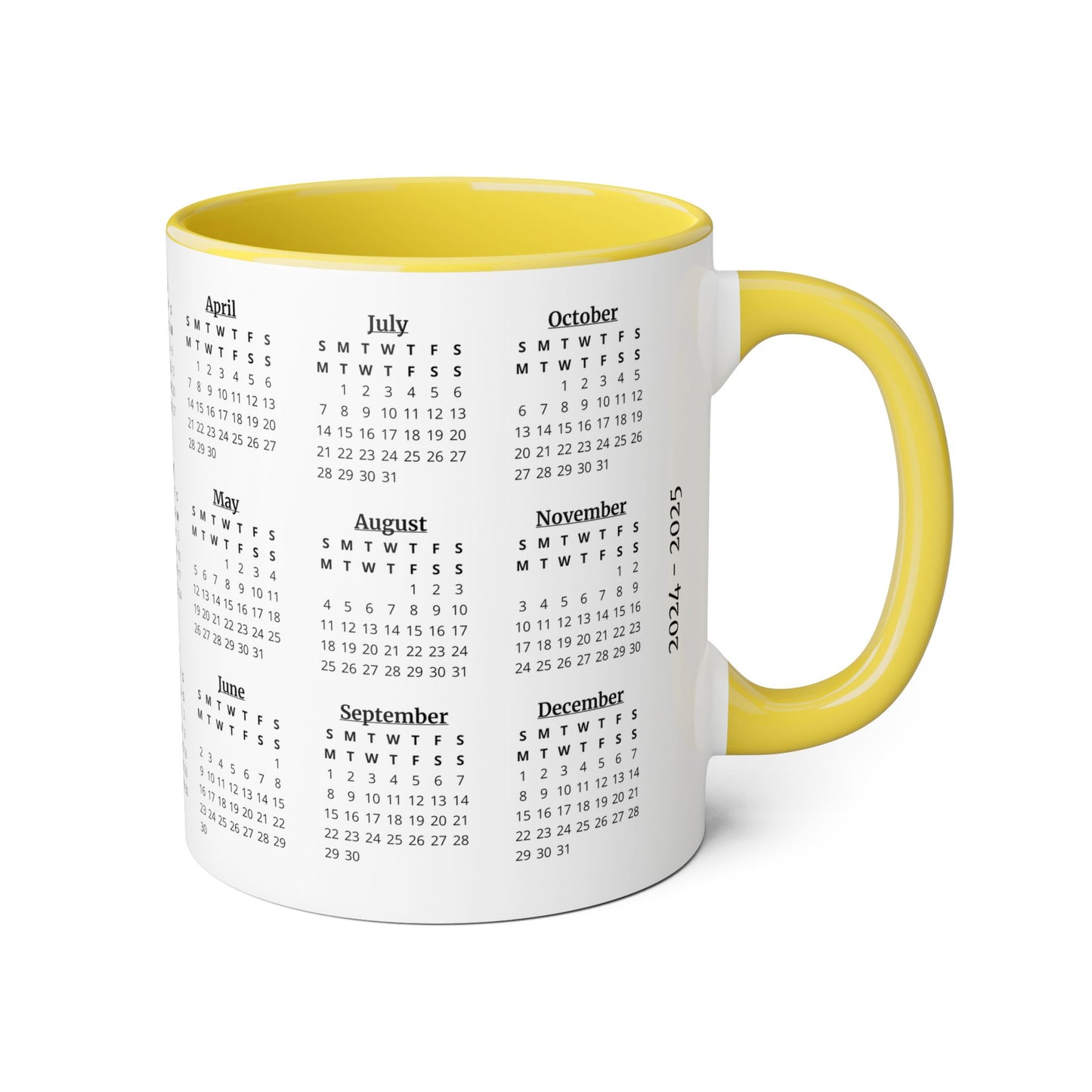 God Says You Are (Flowers), 2 Year Calendar 2024 to 2025, Accent Mug (Small) (Black/Blue/Light Green/Pink/Red/Yellow)