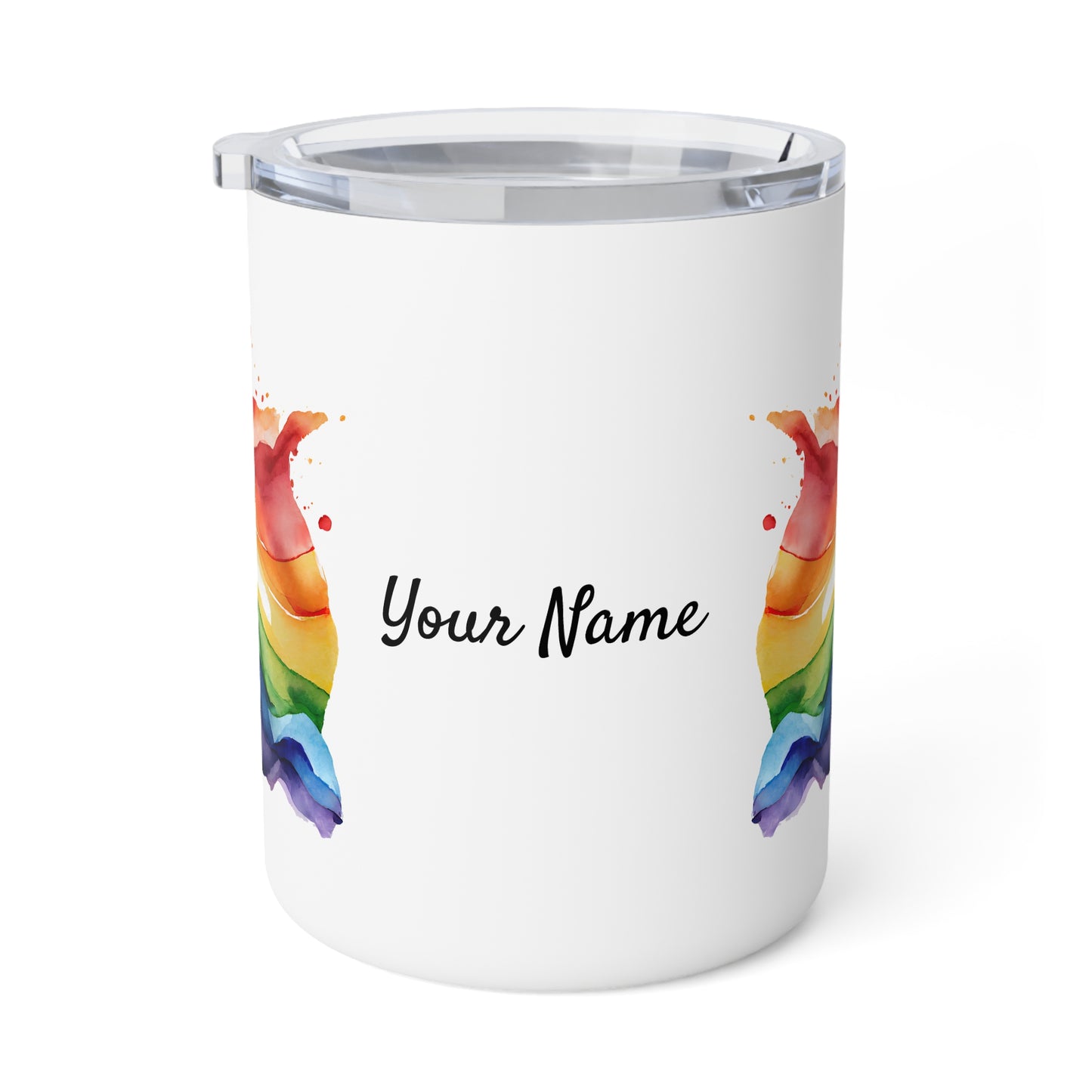 Rainbow Flag: Personalize It! Your Name | Insulated Coffee Mug